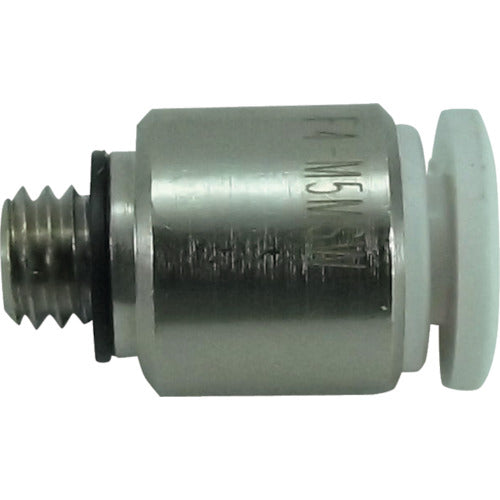 Chiyoda Tube Fitting Five Hexagonal Socket Male Connector W (White) 4mm M5 x 0.8 F4-M5MSW 1 pc