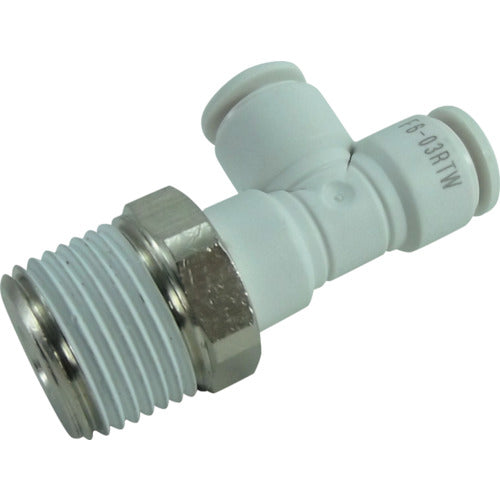 Chiyoda Hose Fitting Five Male Runtee W (White) 6mm R3/8 F6-03RTW 1 pc
