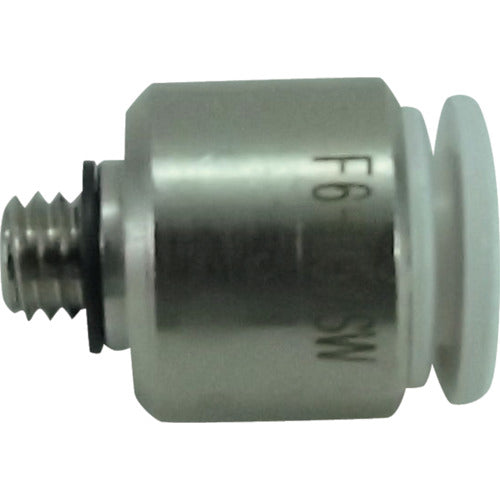 Chiyoda Tube Fitting Five Hexagonal Socket Male Connector W (White) 6mm M5 x 0.8 F6-M5MSW 1 pc