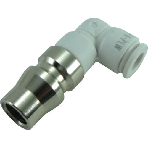 Chiyoda Tube Fitting Five Built-in Coupling Elbow Plug W (White) 6mm F6-PLW 1 pc