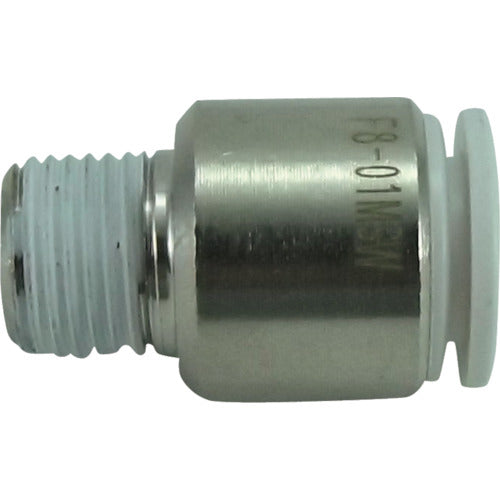 チヨダ　チューブ継手　ファイブ六角穴付メイルコネクター　Ｗ（白）　８ｍｍ・Ｒ１／８　F8-01MSW　1 個