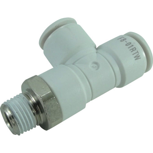 Chiyoda Hose Fitting Five Male Runtee W (White) 8mm R1/8 F8-01RTW 1 pc