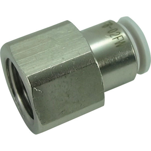 チヨダ　ファイブフィメイルコネクタ　Ｗ（白）８ｍｍ・ＲＣ１／４　F8-02FW　1 個