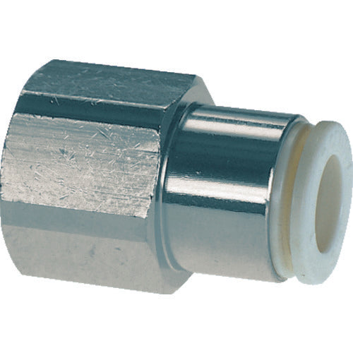 チヨダ　ファイブフィメイルコネクタ　Ｗ（白）８ｍｍ・ＲＣ１／４　F8-02FW　1 個