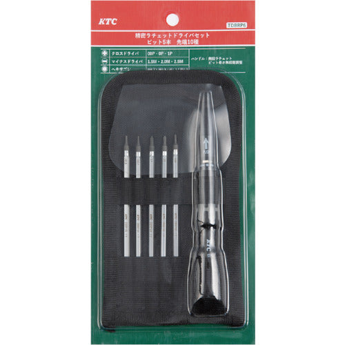 ＫＴＣ　精密ラチェットドライバセット　TDBRP6　1 Ｓ