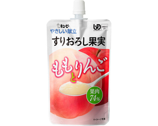 Kewpie Easy Menu Y4-12 Grated Fruits Peach and Apple / 20748 100g 1 piece