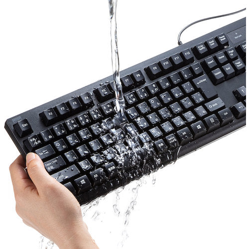 ＳＡＮＷＡ　日本語１０９キーボード　抗菌防水防塵タイプ　SKB-BS6BK　1 個