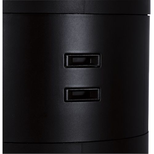 エレコム　タワー型タップ　１２個口　雷サージ付　ホコリ防止シャッター付　固定可能　２．０ｍ　ブラック　TT-U02-1220BK　1 個