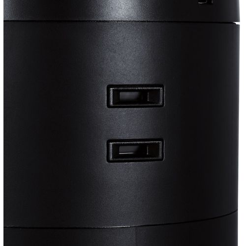 エレコム　タワー型タップ　８個口　雷サージ付　ホコリ防止シャッター付　固定可能　２．０ｍ　ブラック　TT-U01-0820BK　1 個