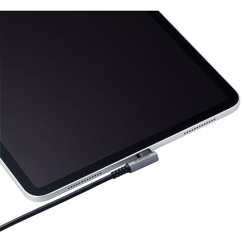 ELECOM USB (C-C) Cable for Smartphones, PD Compatible, L-Shaped Connector, Antibacterial and Antiviral, 1.2m, Black, MPA-CCL12NBK, 1 Piece