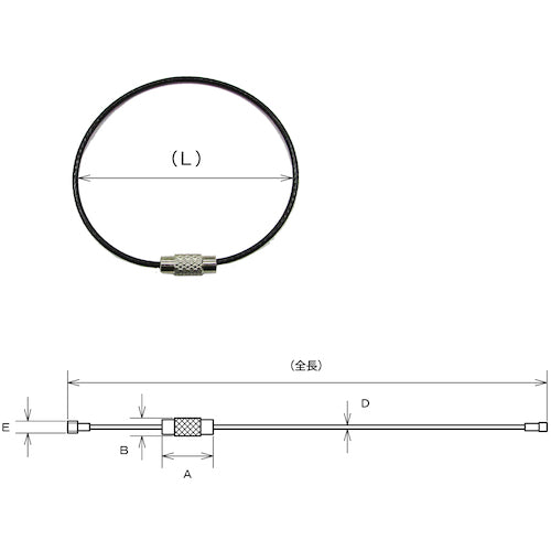 Mizumoto Key Wire Holder, Wire diameter 1.5mm, Total length 110mm, Clear, A-2977, 1 pc