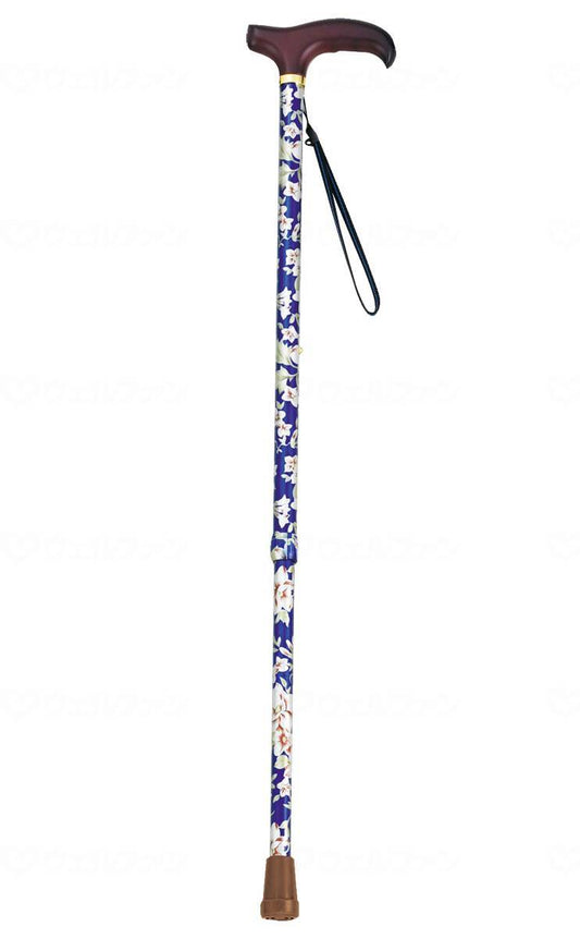 島製作所花柄伸縮ステッキ 花柄B