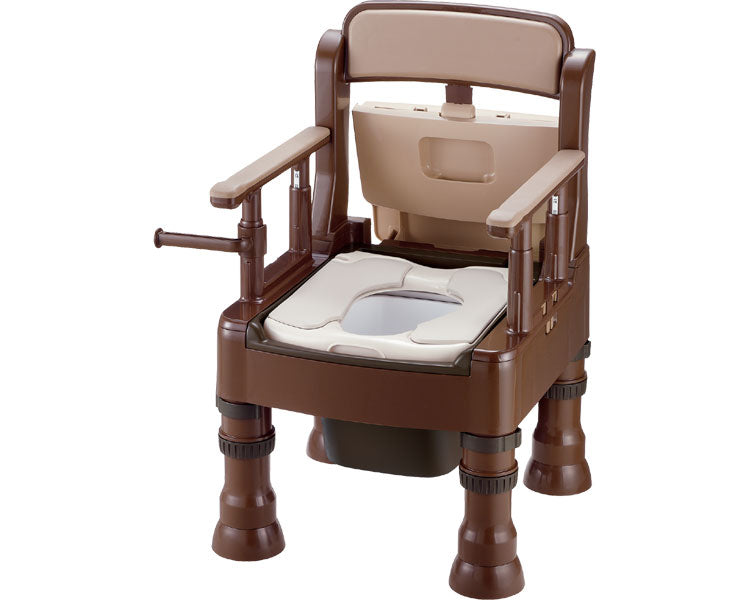 Portable Toilet Kiraku Mini Large / 45613 Soft Toilet Seat MY Type Dark Brown 1 Unit