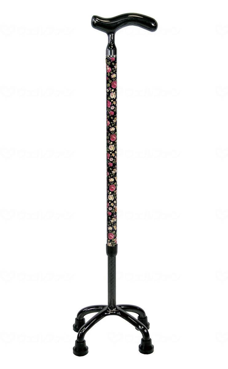 Shima Seisakusho All Carbon Quad Cane 4-point Floral NB