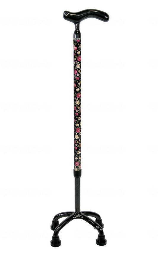 Shima Seisakusho All Carbon Quad Cane 4-point Floral NB