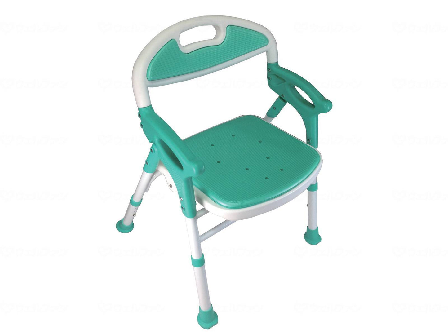 Shima Seisakusho folding shower chair Rakuyu 7550ST light green