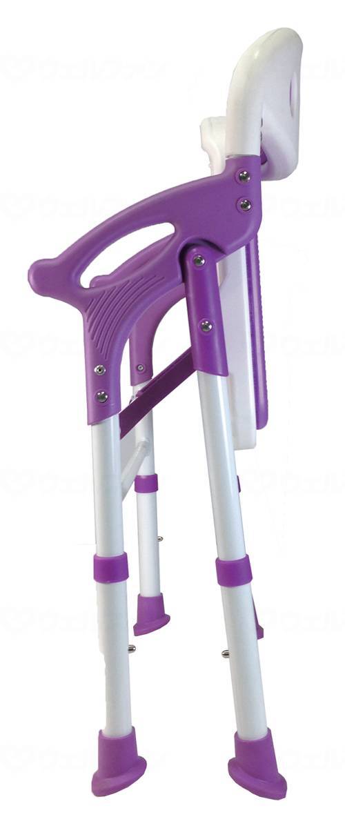 Shima Seisakusho folding shower chair Rakuyu 7550ST light green