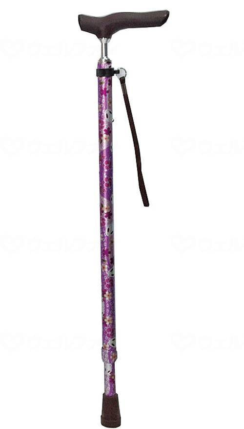 Shima Seisakusho Telescopic Joint Japanese Pattern Walking Stick "Shirato"