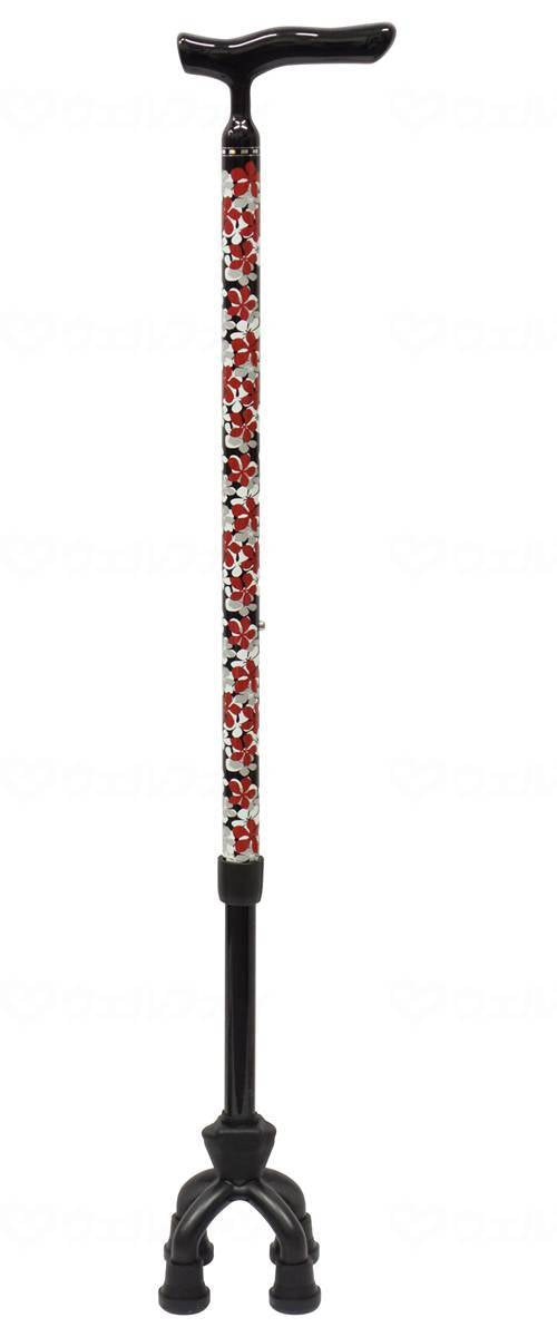 Shima Seisakusho Aluminum MIX 4-point movable small type 75MA Floral pattern BK