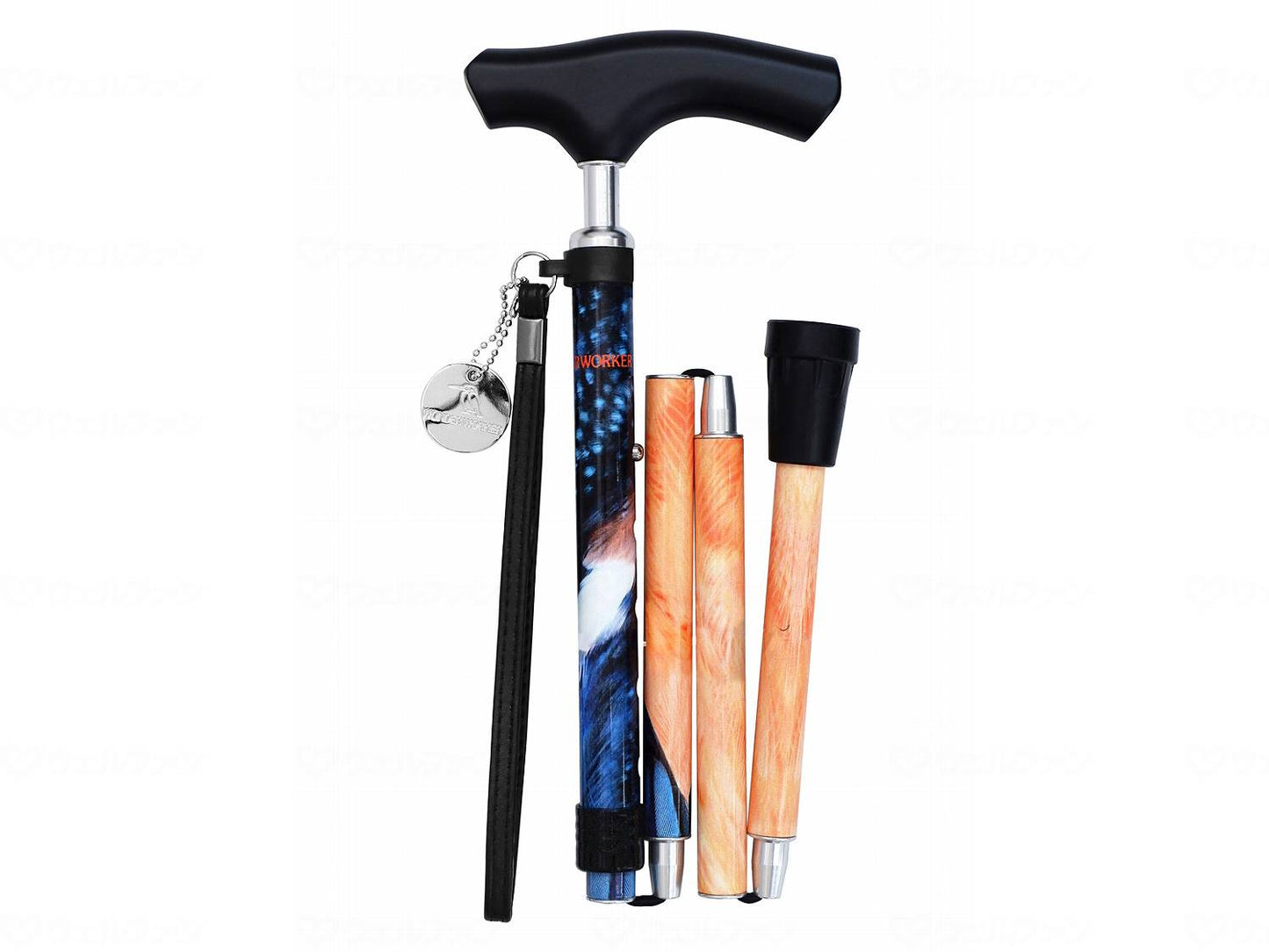 島製作所ﾜﾝﾀﾞｰﾜｰｶｰ折りたたみｽﾃｯｷ ｶﾜｾﾐ