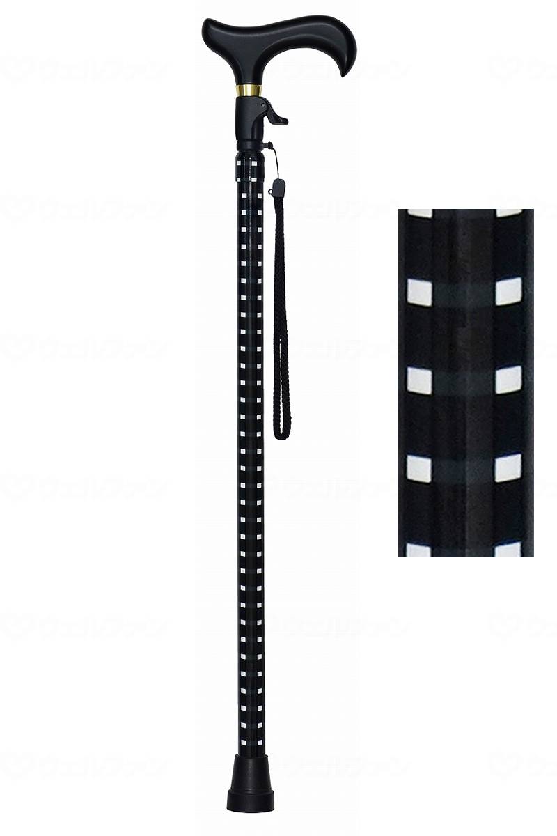 島製作所無段階伸縮ｽﾃｯｷ ｷﾞﾝｶﾞﾑﾁｪｯｸBK