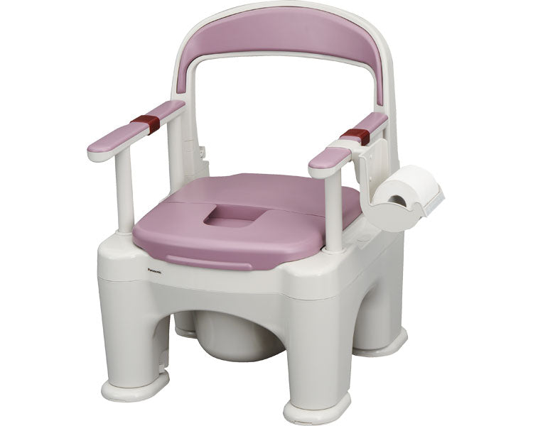 Portable Toilet &lt;Zaraku&gt; Lafine / PN-L30212V Deodorizing Soft Seat Type with Inclined Legs Misty Purple 1 Unit