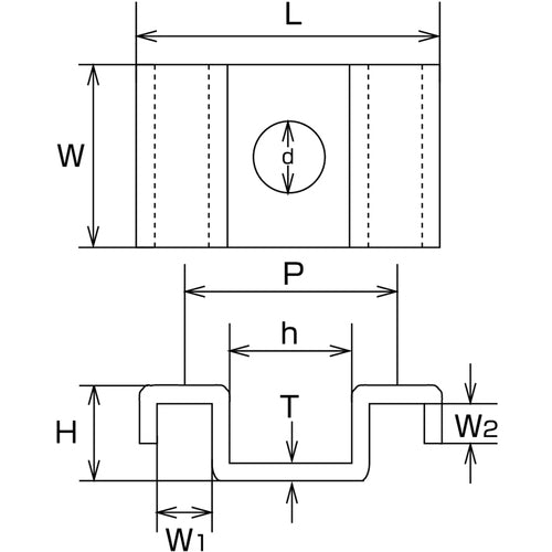 水本　ステンレス　グレーチングクリップＧＣＦ型　ピッチ３５．３ｍｍ　GCF-35　1 個