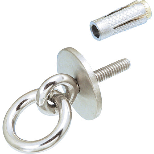 Mizumoto Stainless Steel Round Can Bolt S Type (with Anchor Plug) Screw Diameter M-10 (1 Piece) B-3005 1 Bag