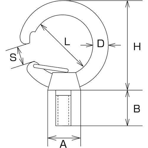 Mizumoto Stainless Steel Hook Eye Bolt Screw Diameter M-12 IBH-12M 1 pc