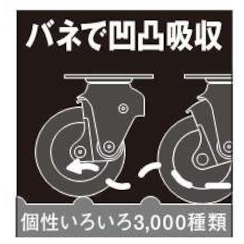 ハンマー　クッションねじ式自在ウレタン車１００ｍｍＭ１２ＸＰ１．７５線径２．０　940BEA-UZ100-M12-20　1 個