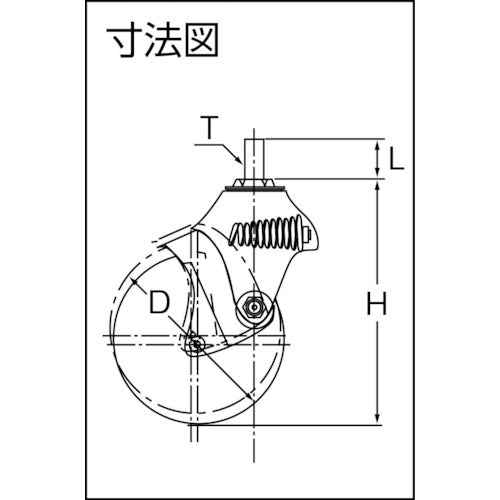 ハンマー　クッションねじ式自在ウレタン車１００ｍｍＭ１２ＸＰ１．７５線径２．６　940BEA-UZ100-M12-26　1 個