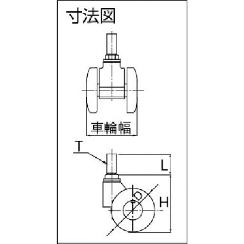 パーツ　キャスパッド　ねじ込み式双輪キャスターエラストマー車　荷重１１７．６　白　CNBS75UW　1 個