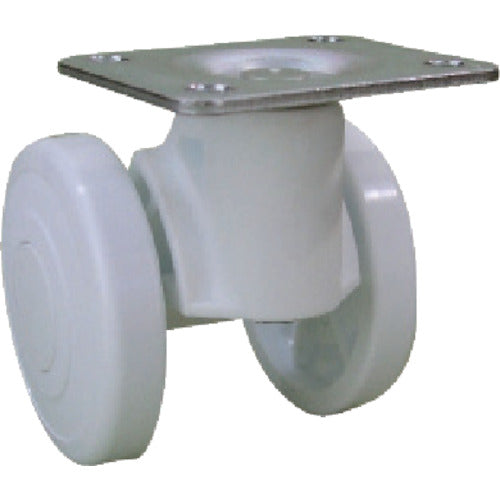 부품 캐스 패드 플레이트 식 쌍륜 캐스터 나일론 자동차 하중 117.6 흰색 CNPF75W 1 개