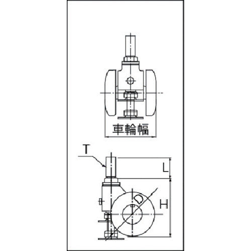 パーツ　キャスパッド　ねじ込み式双輪キャスターナイロン車　荷重５８．８　白　CABF50W　1 個