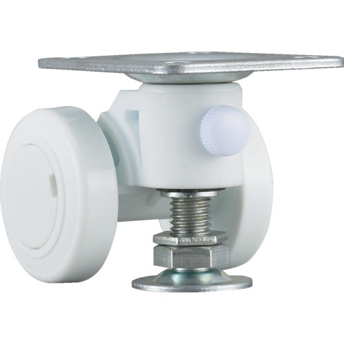 부품 캐스패드 플레이트 식 쌍륜 캐스터 나일론 자동차 하중 117.6 흰색 CAPF75W 1 개