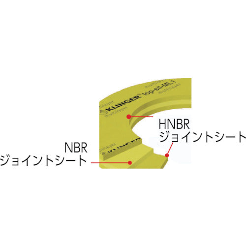 クリンガー　【売切廃番】フランジパッキン（５枚入り）　ＭＬ１−１０Ｋ−１００Ａ　ML1-10K-100A　1 袋