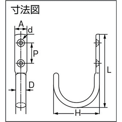 ＳＵＧＡＴＳＵＮＥ　（１１００２００７３）ＪＦ１１０Ｍステンレス鋼製ジャンボフック　JF110M　1 個