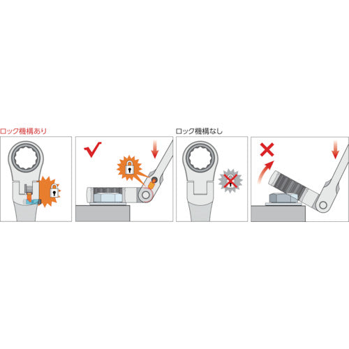 Pro-Auto Flex Lock Gear Wrench 8mm FLG-08 1pc