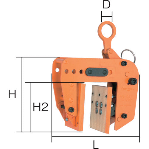 Super Panel/Beam Hanging Clamp, Ultra Wide Type, Clamp Range Adjustable in 5 Levels, Capacity: 250kg, PTC250, 1 Unit