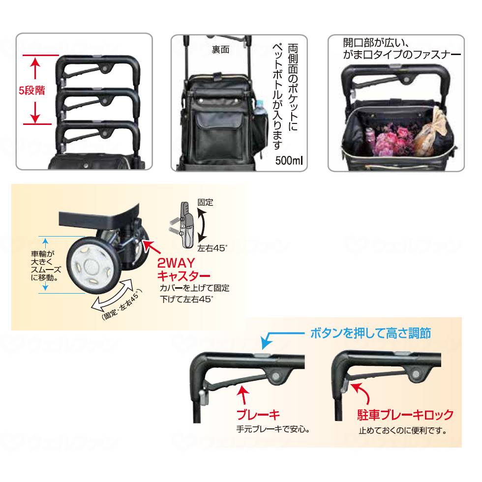 Suehiro Kogyo Walking Carry i (I) Cartoneo 2 Black