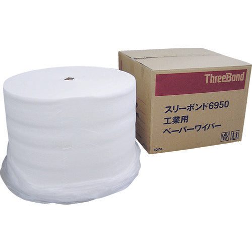 ＴＨＲＥＥＢＯＮＤ　工業用ペーパーワイパー　ロールタイプ　３２５ｍ（１１１０カット）　ミシン目入り（６９５０ＡＣ）　TB6950　1 箱