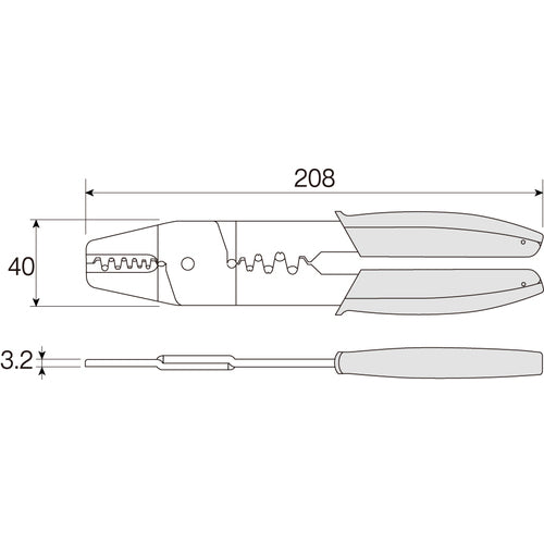 HOZAN Crimping Tool (for open barrel terminals) P-706 1 piece