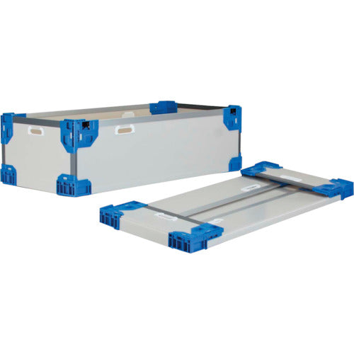 Ris Texel Hybrid Folding Container 608631 Long Folding Container RS-SM Gray/Dark Blue 1090 x 545 x 250 TERSSMGYDB1090X545X250 1 pc