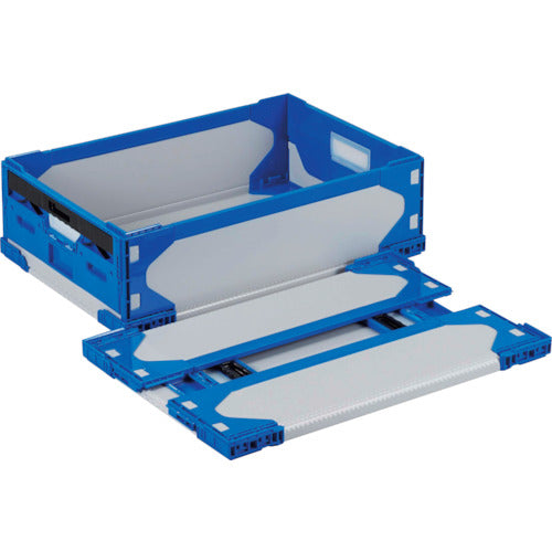 Ris Lit Hybrid Folding Container 611556 LT-RS-SS41 Gray/Dark Blue 630 x 420 x 189 LTRSSS41GYDB630X420X189 1 pc