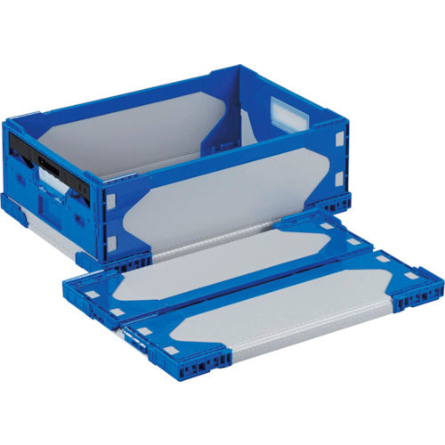 Ris Lit Hybrid Folding Container 611570 LT-RS-SS26 Gray/Dark Blue 525 x 350 x 181 LTRSSS26GYDB525X350X181 1 pc