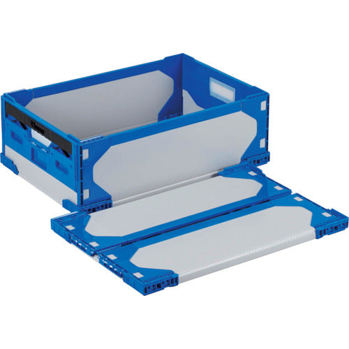 Ris Lit Hybrid Folding Container 611532 LT-RS-SS47 Gray/Dark Blue 630 x 420 x 216 LTRSSS47GYDB630X420X216 1 pc