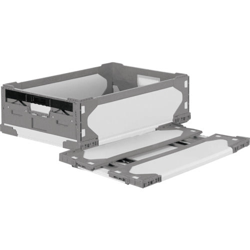Ris Lit Hybrid Folding Container 611563 LT-RS-SS41 Gray/Gray 630 x 420 x 189 LTRSSS41GYGY630X420X189 1 pc