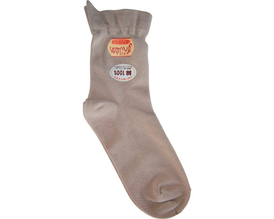 Socks that can be put on with one hand, with anti-slip properties, for men / 521S Beige 1 pair