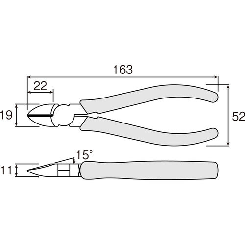 HOZAN Electrician's Nippers 160mm N-12 1 piece