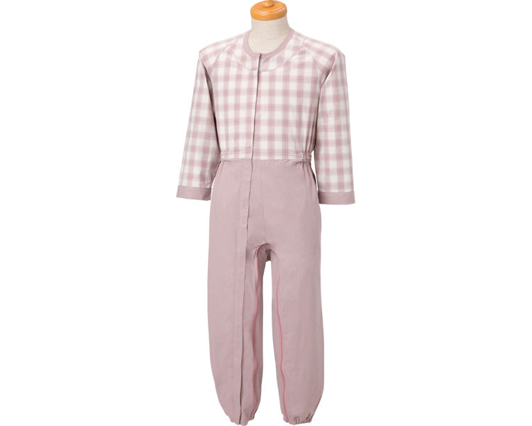 Antibacterial nursing coveralls (full open type) / S Pink 1 piece